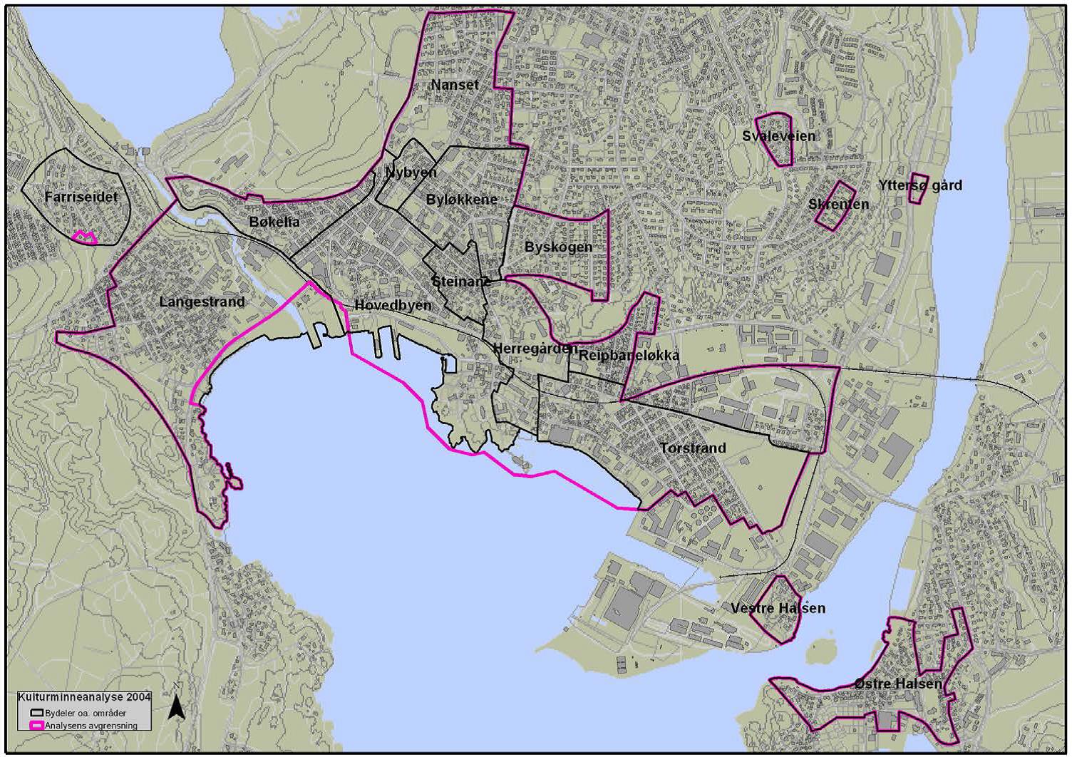 The different areas of Larvik’s development before WWII