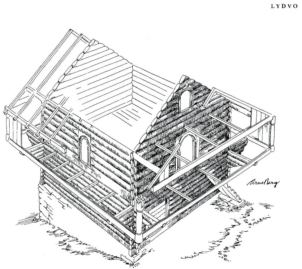 Lydvo loftet, w miejscowości Voss, hrabstwo Hordaland, zachodnia Norwegia, datowany na okres przed 1350 rokiem