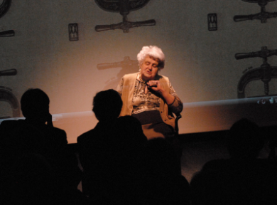 Sztajdel, Piotr. Montaż, 2010-03-15, Krystyna Kłoczowska opowiada o Lublinie podczas 107 urodzin Józefa Czechowicza