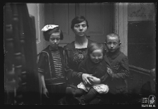 Woman with three children