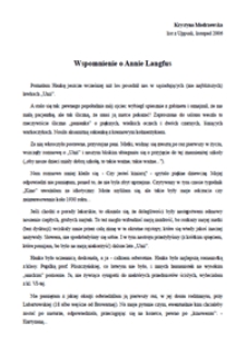 Wspomnienie o Annie Langfus