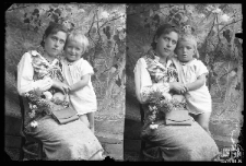 Dwa portrety kobiety z dzieckiem