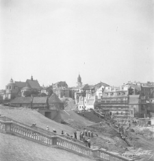 Budowa placu Zebrań Ludowych (obecnie plac Zamkowy) w Lublinie w 1954 roku