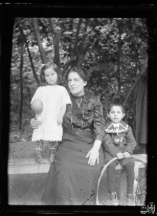 Woman with two children