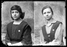 Two portraits of a young woman