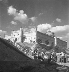 Budowa wiaduktu prowadzącego na Zamek Lubelski