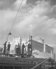 Budowa wiaduktu prowadzącego na Zamek Lubelski