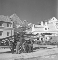 Budowa wiaduktu prowadzącego na Zamek Lubelski