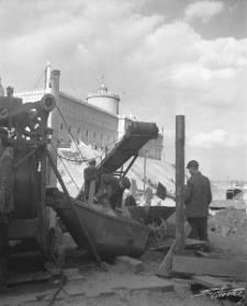 Budowa wiaduktu prowadzącego na Zamek Lubelski