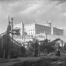 Budowa wiaduktu prowadzącego na Zamek Lubelski