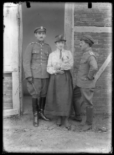 Woman and two military men