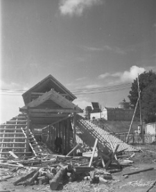 Budowa pawilonów wystawowych Centralnej Wystawy Rolniczej w Lublinie w 1954 roku