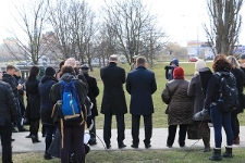 Uczestnicy uroczystego otwarcia Szlaku Pamięci &bdquo;Lublin. Pamięć Zagłady&rdquo;