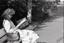 Ogr&oacute;d Saski w Lublinie - odpoczynek na ławce