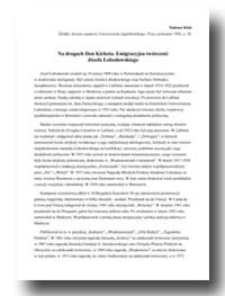 Na drogach Don Kichota. Emigracyjna twórczość Józefa Łobodowskiego