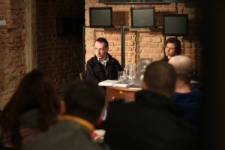 Promocja tomu wierszy Piotra Macierzyńskiego pt.: "Książka kostnicy"