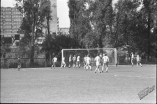 Mecz piłkarski na stadionie