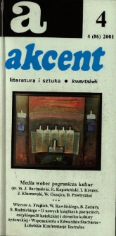 Akcent: literatura i sztuka. Kwartalnik. R. 2001, nr 4 (86)