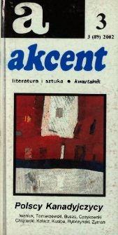 Akcent: literatura i sztuka. Kwartalnik. R. 2002, nr 3 (89)