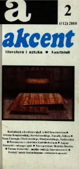 Akcent: literatura i sztuka. Kwartalnik. R. 2008, nr 2 (112)