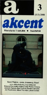 Akcent: literatura i sztuka. Kwartalnik. R. 2008, nr 3 (113)