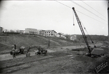 Budowa ulicy Sikorskiego w Lublinie z widokiem na Sławinek