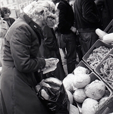 Jarmark na placu Zebrań Ludowych w Lublinie - na stoisku z warzywami