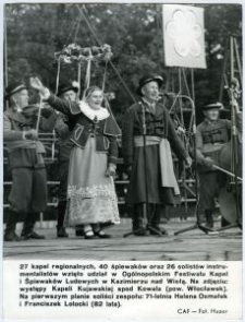 Og&oacute;lnopolski Festiwal Kapel i Śpiewak&oacute;w Ludowych w Kazimierzu nad Wisłą