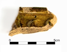 Fragment kafla piecowego z przełomu XVII i XVIII wieku