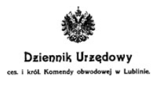 Pożegnanie Jego Excellencyi wojskowego generalnego gubernatora do ludności generalnego gubernatorstwa