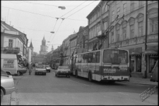 Postój trolejbusów na Krakowskim Przedmieściu w Lublinie