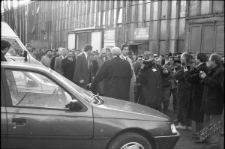 Wizyta Lecha Wałęsy w fabryce samochodów w Lublinie