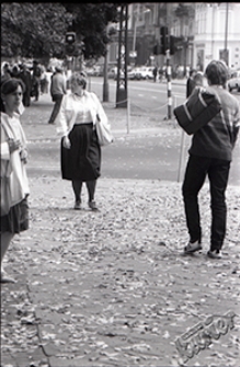 Krakowskie Przedmieście w Lublinie - przy przejściu przez ulicę Waryńskiego