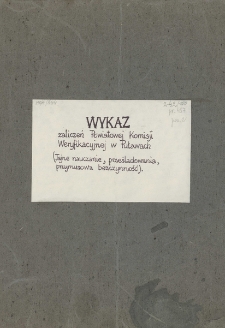 Wykaz zaliczeń Powiatowej Komisji Weryfikacyjnej w Puławach