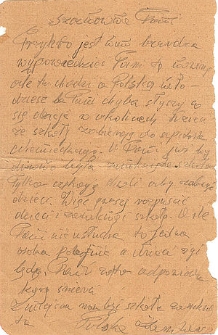 Anonim otrzymany przez Annę Renet-Jursz w 1943 roku