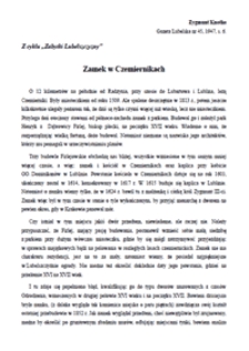 Zamek w Czemiernikach