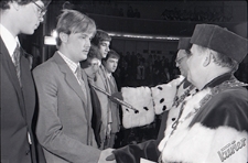 Inauguracja Roku Akademickiego 1983 na UMCS w Chatce Żaka w Lublinie - immatrykulacja