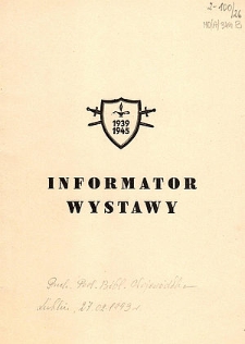 Informator wystawy poświęconej młodzieży szkolnej Lublina poległej w II wojnie światowej