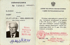 Legitymacja kombatancka J&oacute;zefa Olszowy