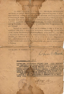 Oświadczenie Antoniego Orłowskiego o prowadzeniu tajnego nauczania przez J&oacute;zefa Olszowego