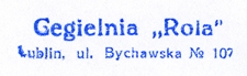 Pieczątka cegielni Rola w Lublinie [1]