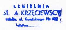 Pieczątka Stanisława i Andrzeja Krzęciewskich