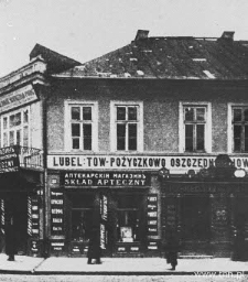 Lublin. Siedziba Lubelskiego Chrześcijańskiego Towarzystwa Oszczędnościowo- Pożyczkowego przy Krakowskim Przedmieściu w 1912 r.