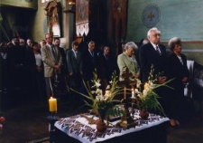 Wierni w cerkwi greckokatolickiej pw. Narodzenia Najświętszej Maryi Panny w Lublinie