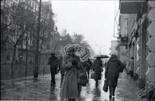 Krakowskie Przedmieście w Lublinie w deszczu