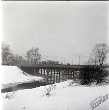 Most Lutosławskiego na Bystrzycy zimą, trakt Zamojski w Lublinie