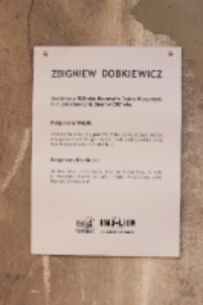 Wystawa: Podwórko topografia pamięci, Zbigniew Dobkiewicz