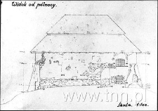 Pomiary synagogi w Janowcu, widok od północy