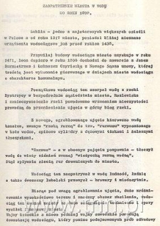 Wydawnictwo z okazji 75 lecia wodociąg&oacute;w miasta Lublina