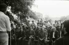 Kandydat do sejmu Tadeusz Mańka podczas wiecu wyborczego w Zemborzycach